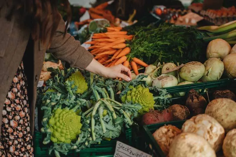 Farmers' market vegetables
