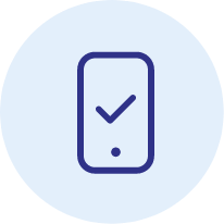 Download icon on light blue button